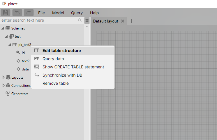 Project tree in the project explorer