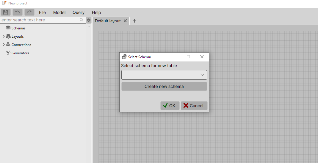 Create a table from the layout