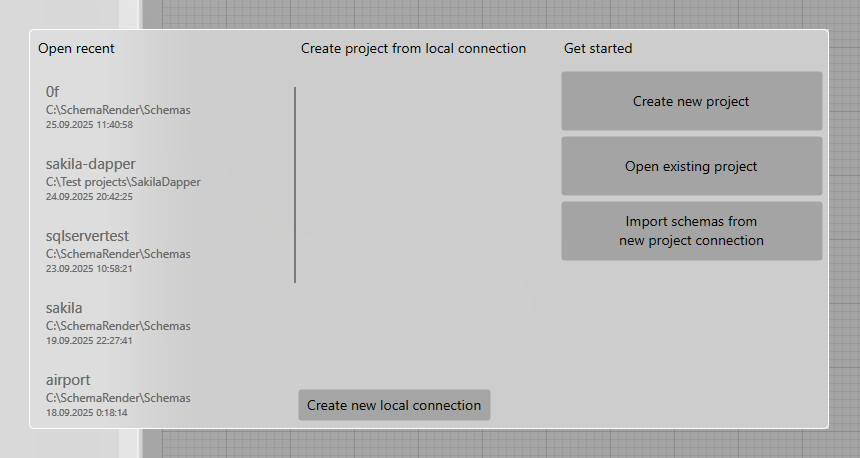 Start screen window