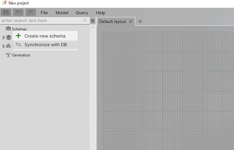 How to synchronize schemas from the project explorer
