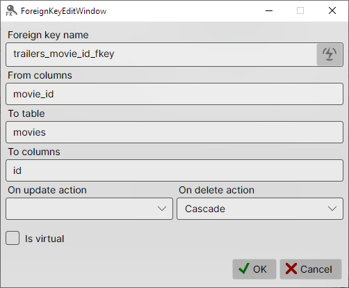 Dedicated foreign editor window